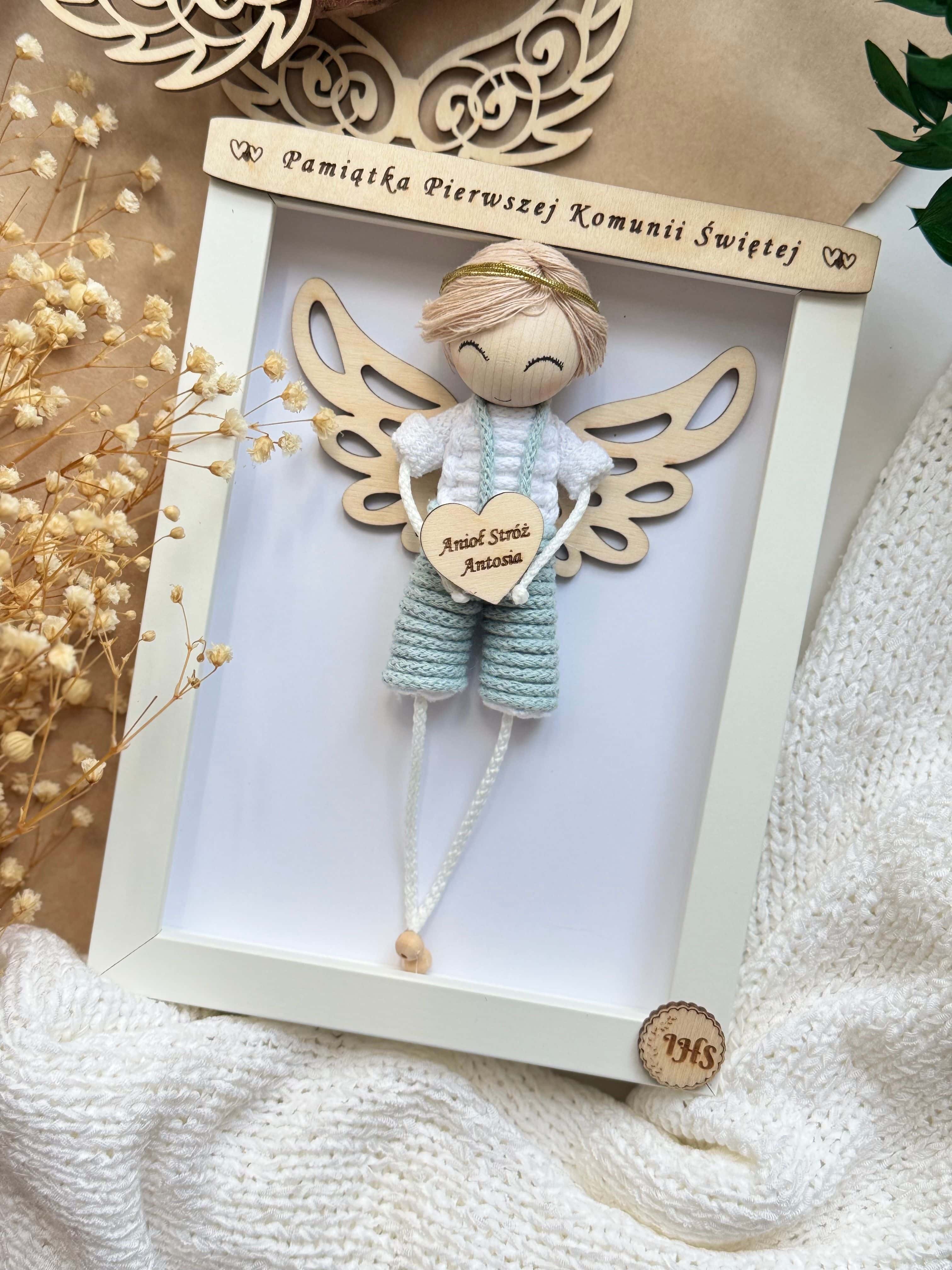 Pamiątka Komunii Świętej dla chłopca ramka MINI 