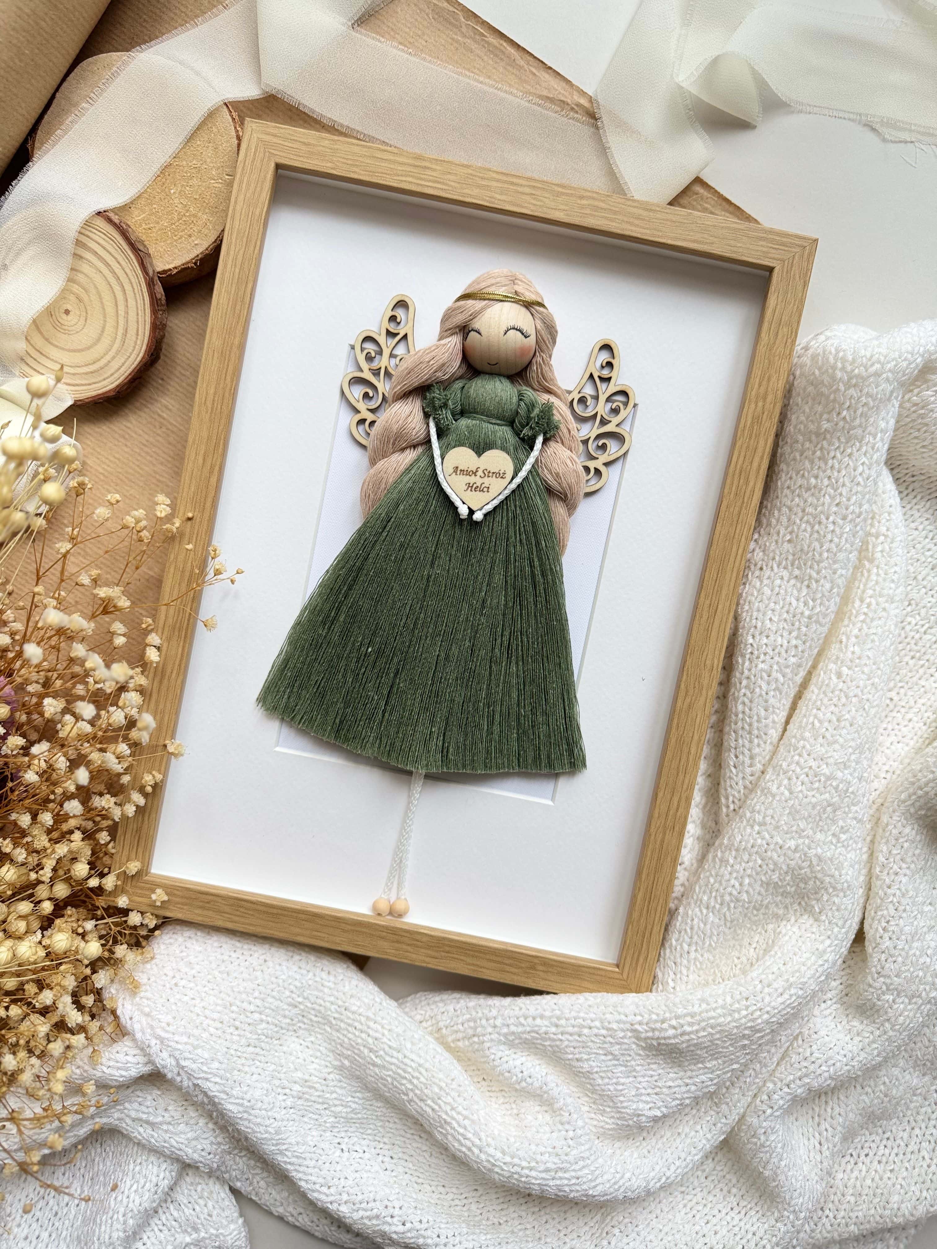 Anioł Stróż ramka minimalistyczna